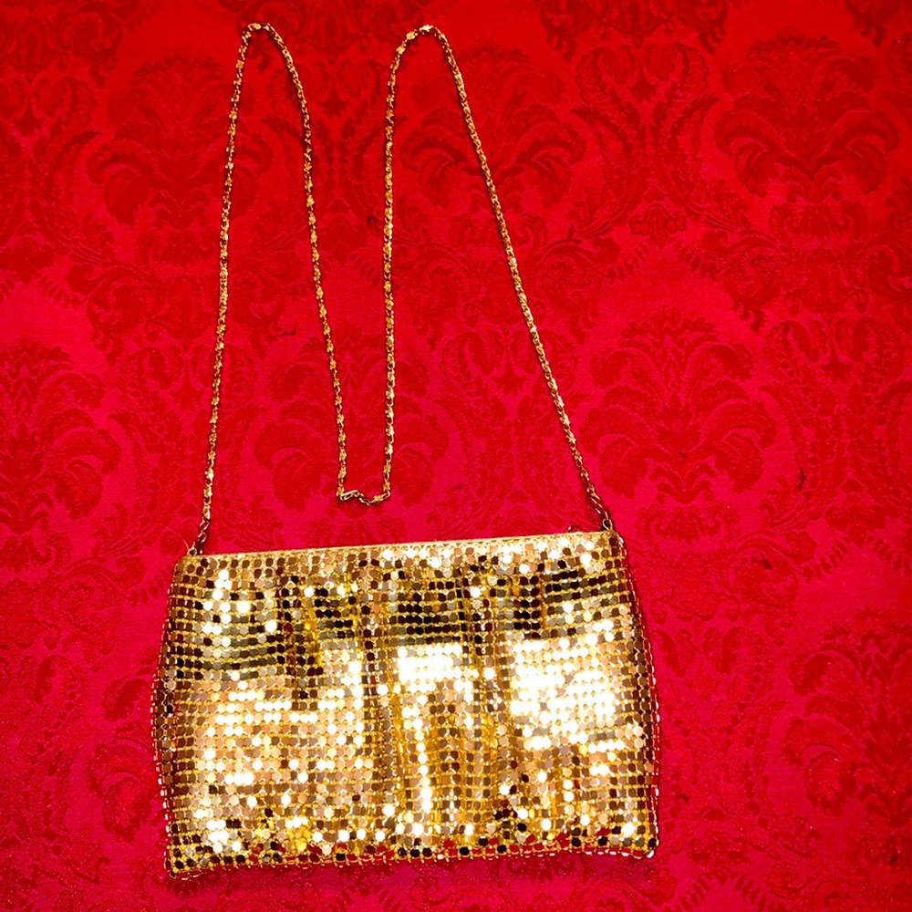 Like New Vintage Gold Mesh Evening Bag